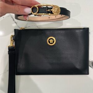 VERSACE MEDUSA CLUTCH AND BELT! Like new